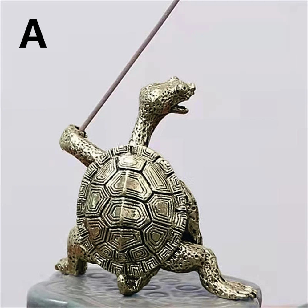 Mini Metal Turtle Incense Holder Meditation Buddha Sandalwood Stick Burner Funny Animal Home Decor 6