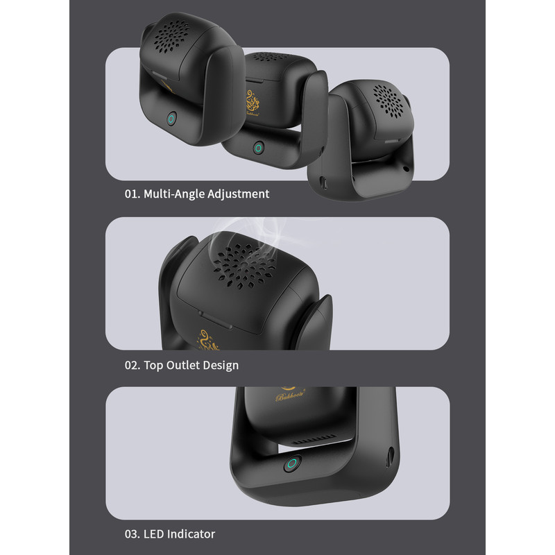 Rotatable Electronic Incense Burner, High Quality Arabian Censer, USB Rechargeable Rotational Aroma Machine