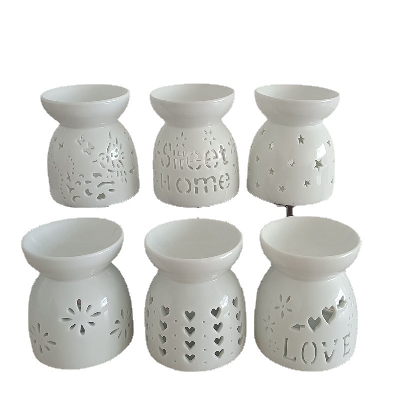 Household Ceramic Aromatherapy Stove, Incense Burner Holder, Wax Melt Candle Holder, Fragrance Diffuser for Living Room