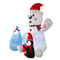 Christmas Inflatable Polar Bear Gift Bags Penguin Outdoor Decoration With LED Rotating Lights Court 1