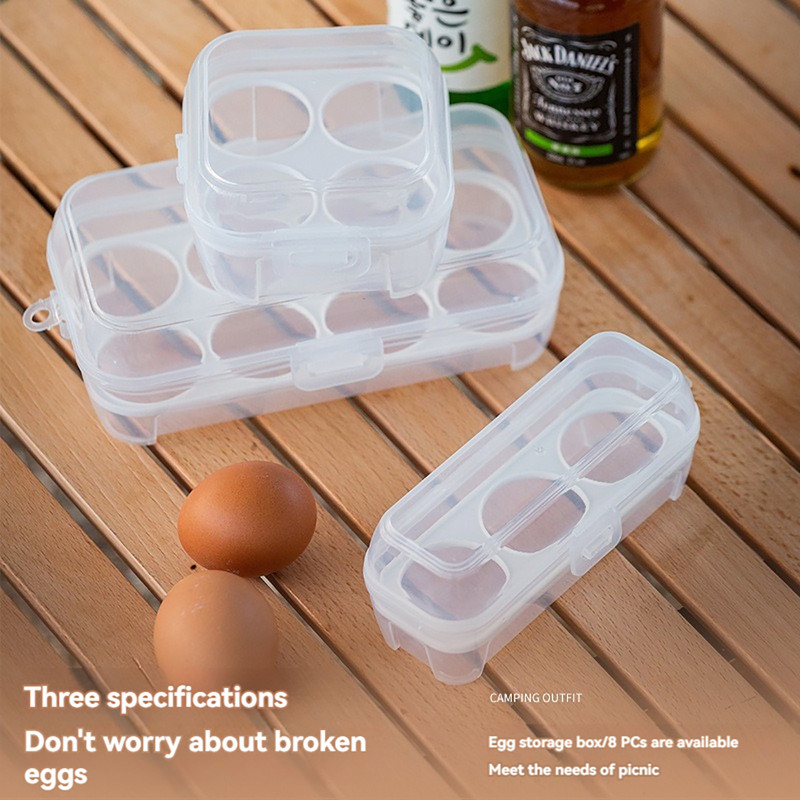 Portable Camping Shatterproof EggTray Outdoor Shockproof Egg Box Home Plastic Protection Box 4