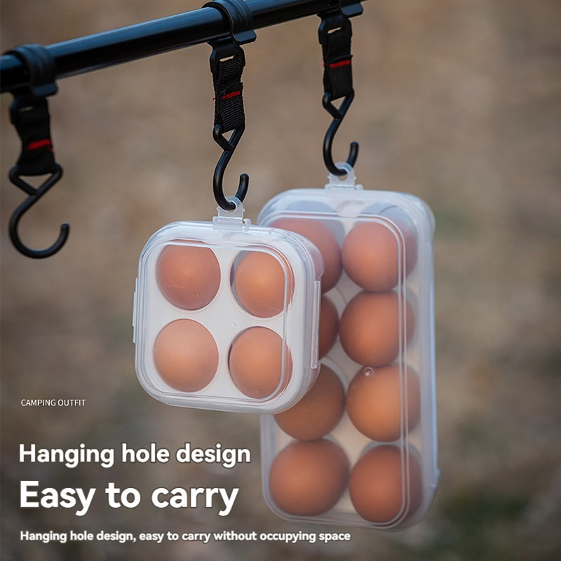 Portable Camping Shatterproof EggTray Outdoor Shockproof Egg Box Home Plastic Protection Box 5