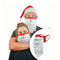 Santa Claus Costume Prop Christmas Beard Mask Red White Beard Mask Fun Holiday Prank 1