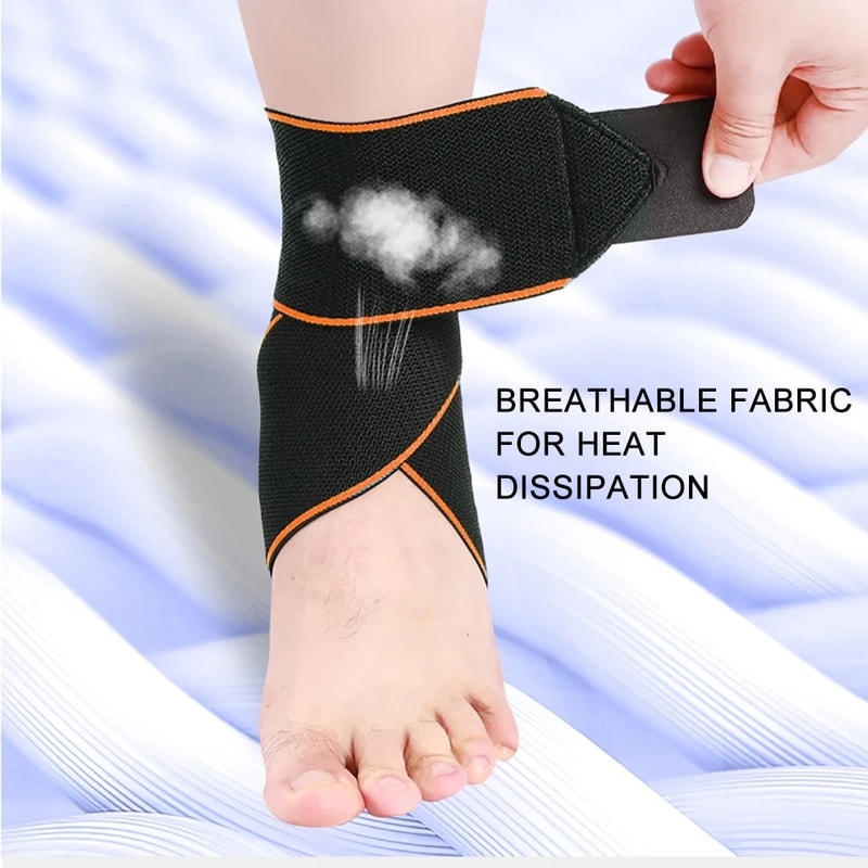 Sports Strain Wraps Bandages Weave, Professional Elastic Ankle Support Brace, Ankle Protector for Fitness Running
