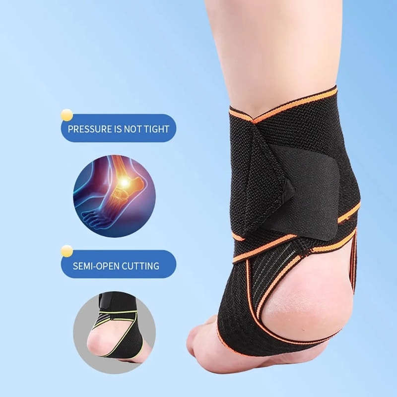 Sports Strain Wraps Bandages Weave, Professional Elastic Ankle Support Brace, Ankle Protector for Fitness Running