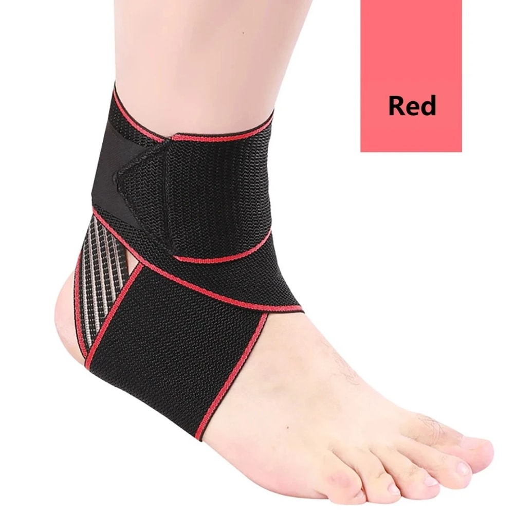 Sports Strain Wraps Bandages Weave, Professional Elastic Ankle Support Brace, Ankle Protector for Fitness Running
