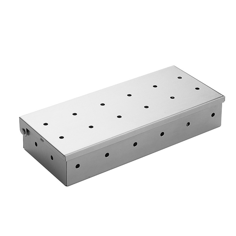 Smoker Box for Wood Chips, Stainless Steel BBQ Grilling Accessories, Wont Warp on Gas Grill or Charcoal Grill