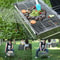 Barbecue Grilling Basket BBQ Net Steak Meat Fish Net Vegetable Silver Iron Mesh Clamp 2