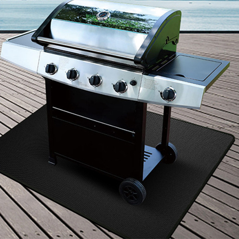 Outdoor Barbecue Grills Mat Oilproof Protective Mat Fire Retardant High Temperature Resistant Pad F 1