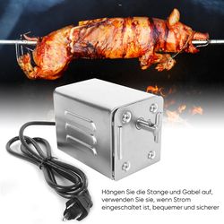 bbq grill rotisserie, electric motor spit, chicken pig goat, stainless steel outdoor barbecue accessories