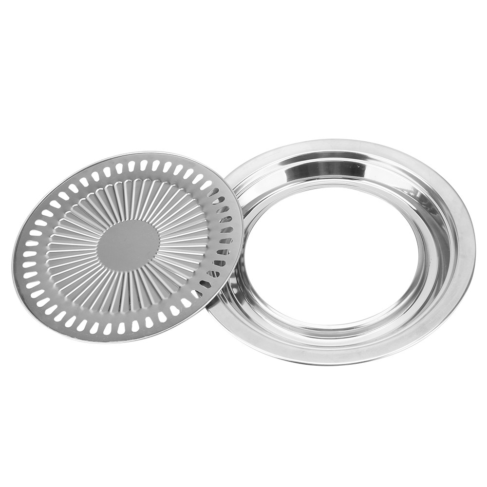 Smokeless Barbecue Grill Pan NonStick Gas Stove Plate Electric Stove Baking Tray BBQ Tong Home Outd 3