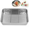 Stainless Steel Rectangular Cooling Rack Baking Tray Set BBQ Safe Small Grill Grilling Tools 0