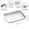 Stainless Steel Rectangular Cooling Rack Baking Tray Set BBQ Safe Small Grill Grilling Tools 5