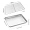 Stainless Steel Rectangular Cooling Rack Baking Tray Set BBQ Safe Small Grill Grilling Tools 6