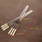 Wood BBQ Fork, Stainless Steel Grill Stick, Outdoor Barbecue Needle, Long Handle Shish Kebab Skewers