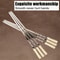 Wood BBQ Fork, Stainless Steel Grill Stick, Outdoor Barbecue Needle, Long Handle Shish Kebab Skewers