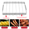 BBQ Skewer Rack Stainless Steel, Foldable Rotating Grill Rack, Metal BBQ Skewers for Shish Kebab, Rotisserie Style
