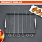 BBQ Skewer Rack Stainless Steel, Foldable Rotating Grill Rack, Metal BBQ Skewers for Shish Kebab, Rotisserie Style