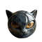 Decorative Black Cat Stone Figurine Resin Cat Head Keepsake Gift Marble Texture Cat Decor For Offic 2