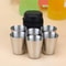 6Pcs Travel Stainless Steel Cups Mini Set Outdoor Portable Drinkware Case Whisky Wine Glasses 1