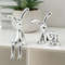 Cartoon Rabbit Ornaments LongEared Sticky Statue Living Room Bedroom Car Desktop Decoration 0