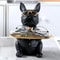 Multi Functional Bulldog Tray Creative Animal Statue Living Room Bedroom Miscellaneous Storage Home 6
