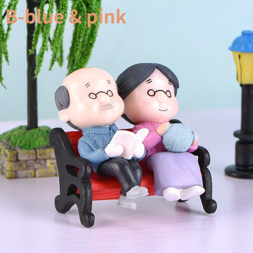 Miniature Home Decoration Fairy Garden Figurines Mini Couple Figures Grandma Grandpa Sweety Lovers 6