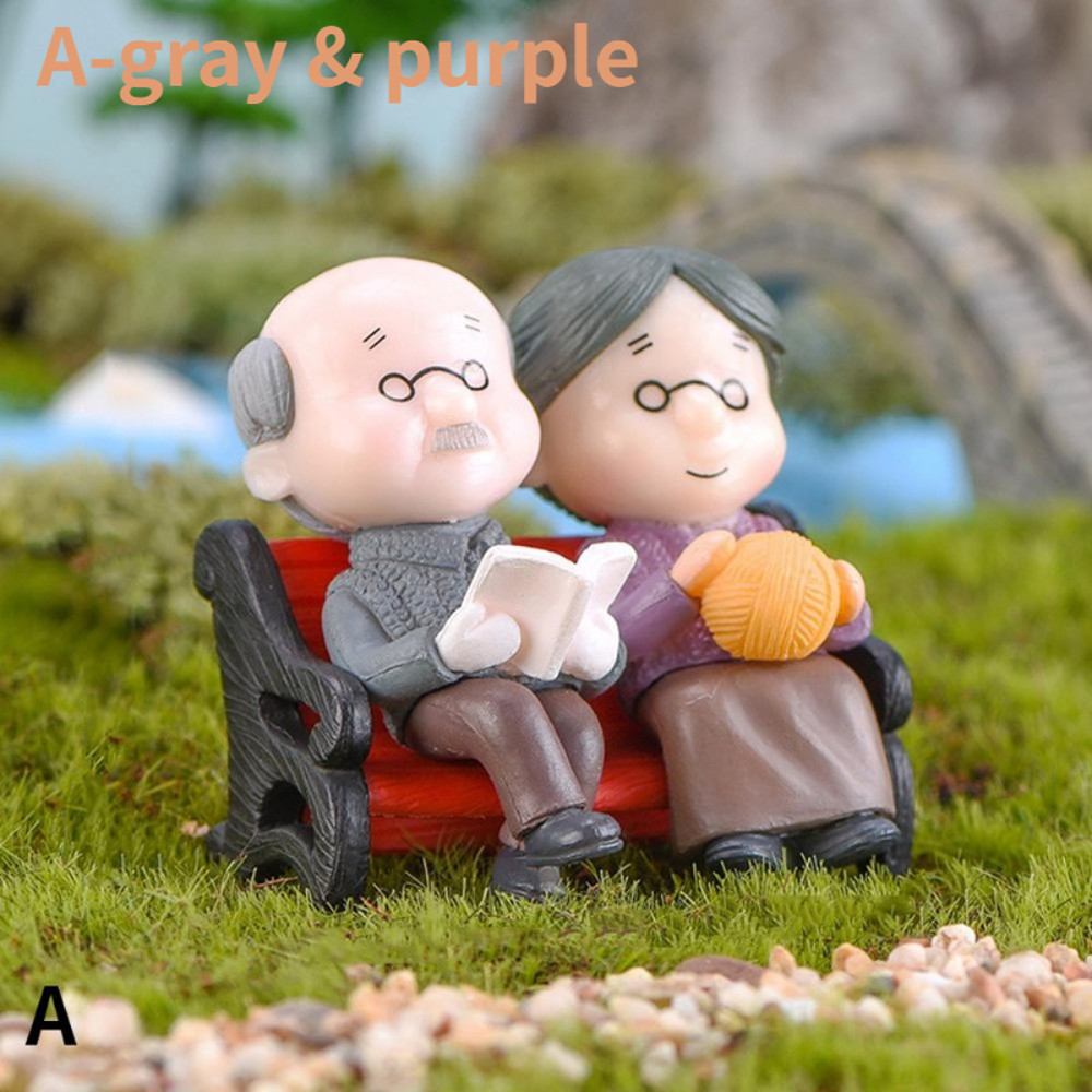 Miniature Home Decoration Fairy Garden Figurines Mini Couple Figures Grandma Grandpa Sweety Lovers 7