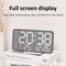 Mirror Brushed Finish Silent Wall Clock, Premium Feel Table Alarm Clock, Temp Display Bedroom Office Living Room Decor