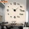 Large Sized Number Wall Clock DIY Home Decoration Living Room Bedroom Study Hotel Decor 2