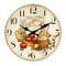 Retro Provence Olive Oil And Tomato Pattern Wooden Wall Clock Silent Quartz Kitchen Wall Clock Rust 5