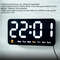 Voice Control Large Digital Wall Clock, Temperature Date Week, DST Snooze Table Clock Dual Alarm Wall-mounted LED Clock
