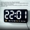 Voice Control Large Digital Wall Clock, Temperature Date Week, DST Snooze Table Clock Dual Alarm Wall-mounted LED Clock