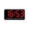 Voice Control Large Digital Wall Clock, Temperature Date Week, DST Snooze Table Clock Dual Alarm Wall-mounted LED Clock