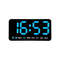 Voice Control Large Digital Wall Clock, Temperature Date Week, DST Snooze Table Clock Dual Alarm Wall-mounted LED Clock