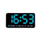 Voice Control Large Digital Wall Clock, Temperature Date Week, DST Snooze Table Clock Dual Alarm Wall-mounted LED Clock