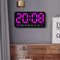 Voice Control Large Digital Wall Clock, Temperature Date Week, DST Snooze Table Clock Dual Alarm Wall-mounted LED Clock