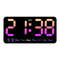 Voice Control Large Digital Wall Clock, Temperature Date Week, DST Snooze Table Clock Dual Alarm Wall-mounted LED Clock