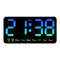Voice Control Large Digital Wall Clock, Temperature Date Week, DST Snooze Table Clock Dual Alarm Wall-mounted LED Clock