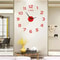 Bedroom Decoration Clock Large 3D Wall Clock Living Room Garden Acrylic Mirror Sticker Art Decor Cl 1
