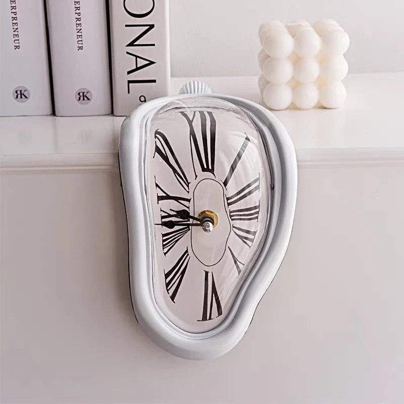 Novel Surreal Wall Clock Salvador Dali Style Melting Distorted Home Decoration Gift For Garden And 8