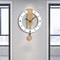 White Wood Grain Acrylic Clock Creative Pendulum Silent Clock Living Room Bedroom Kitchen Office Ho 3