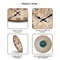 Retro Nautical Wall Clock Wooden Compass Pattern Clock Silent Quartz Home Decoration Beach Boat Liv 2