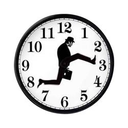 silly walk wall clock, monty python inspired creative artwork, sweep seconds mute clock wall art for home living room