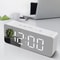 Mirror LED Digital Alarm Clock Temperature Display Smart Night Light Bedroom Vanity Office Use 0