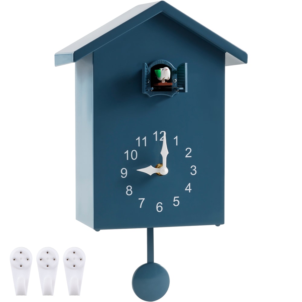 Creative Wall Clock, Home Silent Cuckoo Clock with Bird Tweeting Sound, Living Room Wall Decoration