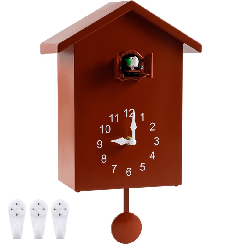 Creative Wall Clock, Home Silent Cuckoo Clock with Bird Tweeting Sound, Living Room Wall Decoration