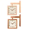 Corner Clock, Double Sided Clock, Decorative Wooden Clock, Silent Battery Powered, Home Living Room