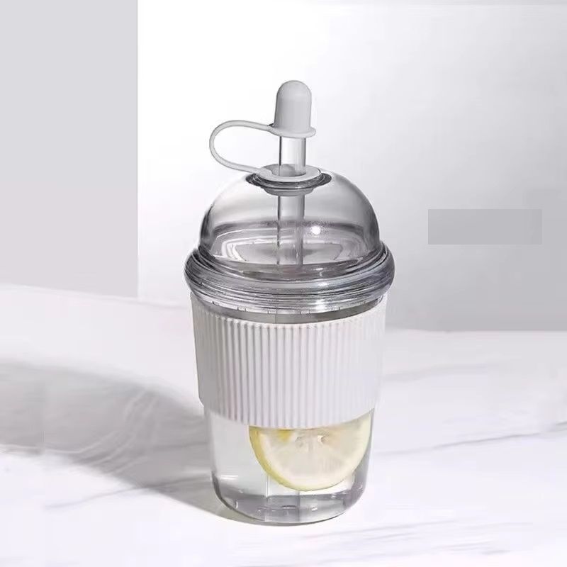 Straw Cup With Lid Bubble Boba Tea Cups Large Capacity Tea Coffee Milk Cup Ins Style Water Bottles 8