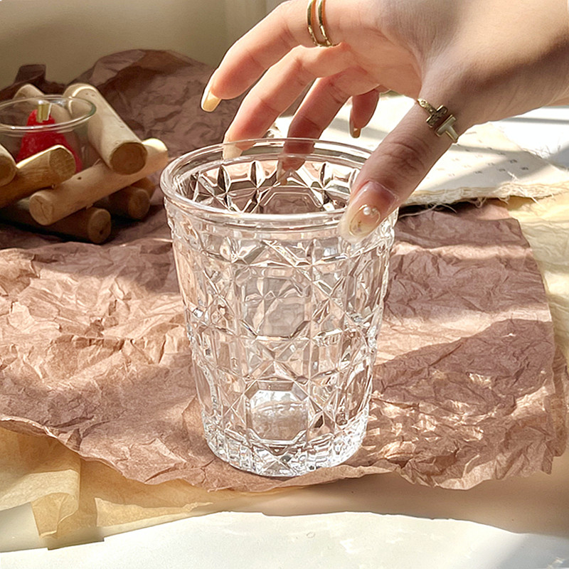 Glass Set For Drinking Household Whiskey Cups Transparent Drinkware Diamond Painting Wine Glass Jui 3